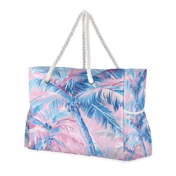 DIXRUYEE Beach Cooler Travel Tote Bags Beach Bag Fashion Island Glow Printed