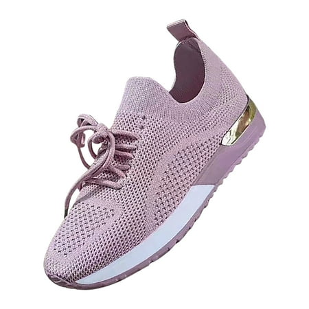 

Cglfd Women New Style Mesh Sports Shoes With Bandage Flying Woven Sports Shoes