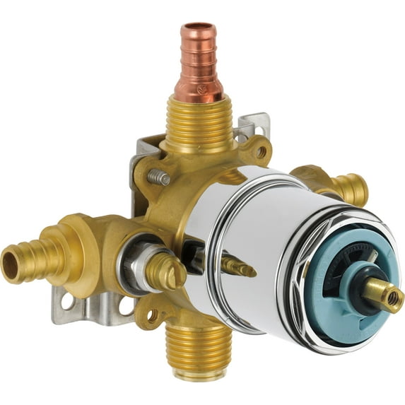 Peerless PTR188700-PFS-PX 0.5 in. PEX Pressure Balanced Shower Valve with Less Stops in Brass
