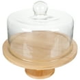 thumbnail image 3 of Sparsain 1 Set Simple Wooden Wedding Cake Stand with Glass Cover, 3 of 6