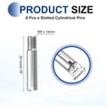 thumbnail image 2 of 6 Pcs M5 x 20mm Slotted Cylindrical Pins, 304 Stainless Steel External Thread Locating Parallel Pins, 2 of 6