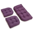thumbnail image 1 of Blazing Needles Twill Settee Group Cushions, Grape, Set of 3, 1 of 3