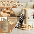 thumbnail image 6 of 18.1" Scratching Posts for Indoor Cats, Cat Scratching Post wth 3 Tier Base, Tall Cat Scratcher for Cats with Sisal Rope, Balls and Toy for Interactive Play, 6 of 7