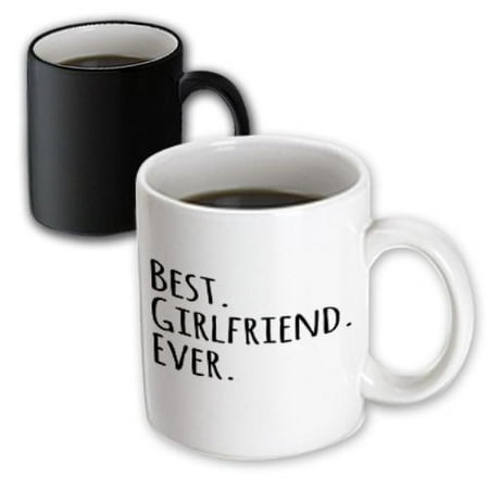3dRose Best Girlfriend Ever - fun romantic love and dating gifts for her for anniversary or Valentines day, Magic Transforming Mug,