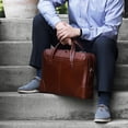 thumbnail image 2 of HARPSWELL | 17” Leather Dual-Compartment Laptop Briefcase, 2 of 12