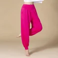thumbnail image 5 of Alta calidad verano cintura alta suelta transpirable cómodo Color sólido moda danza Yoga pantalones de Yoga para interiores pantalones de baile, 5 of 5