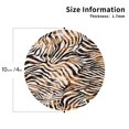 thumbnail image 2 of Zufioo Watercolor Zebra Print Leather Coaster Set, Decorative PVC Coasters 4-pack - Scald and Stain-resistant, Suitable for Home, Cafes, Restaurants-Round Shape, 2 of 6