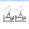 thumbnail image 2 of 1 Pair Sewing Machine Design Pendant Earrings Creative Funny Ear Hooks Ear Jewelry for Women Ladies Stylists, 2 of 7