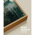 thumbnail image 3 of SHENIFY Landscape Mountain Range Wall Art Set Watercolor Foggy Pine Tree Forest Nature Scenry Mist Wilderness Farmhouse Rustic Modern Decorative 8x16in Natural Framed, 3 of 5
