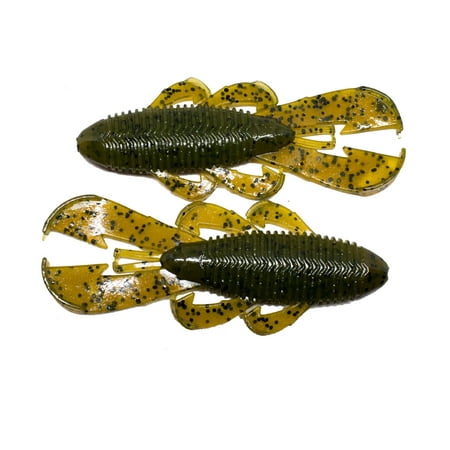 UPC: 0842424109453 | Googan Bandito Bug 4   Green Pumpkin 7pk Soft Plastic Fishing Lure