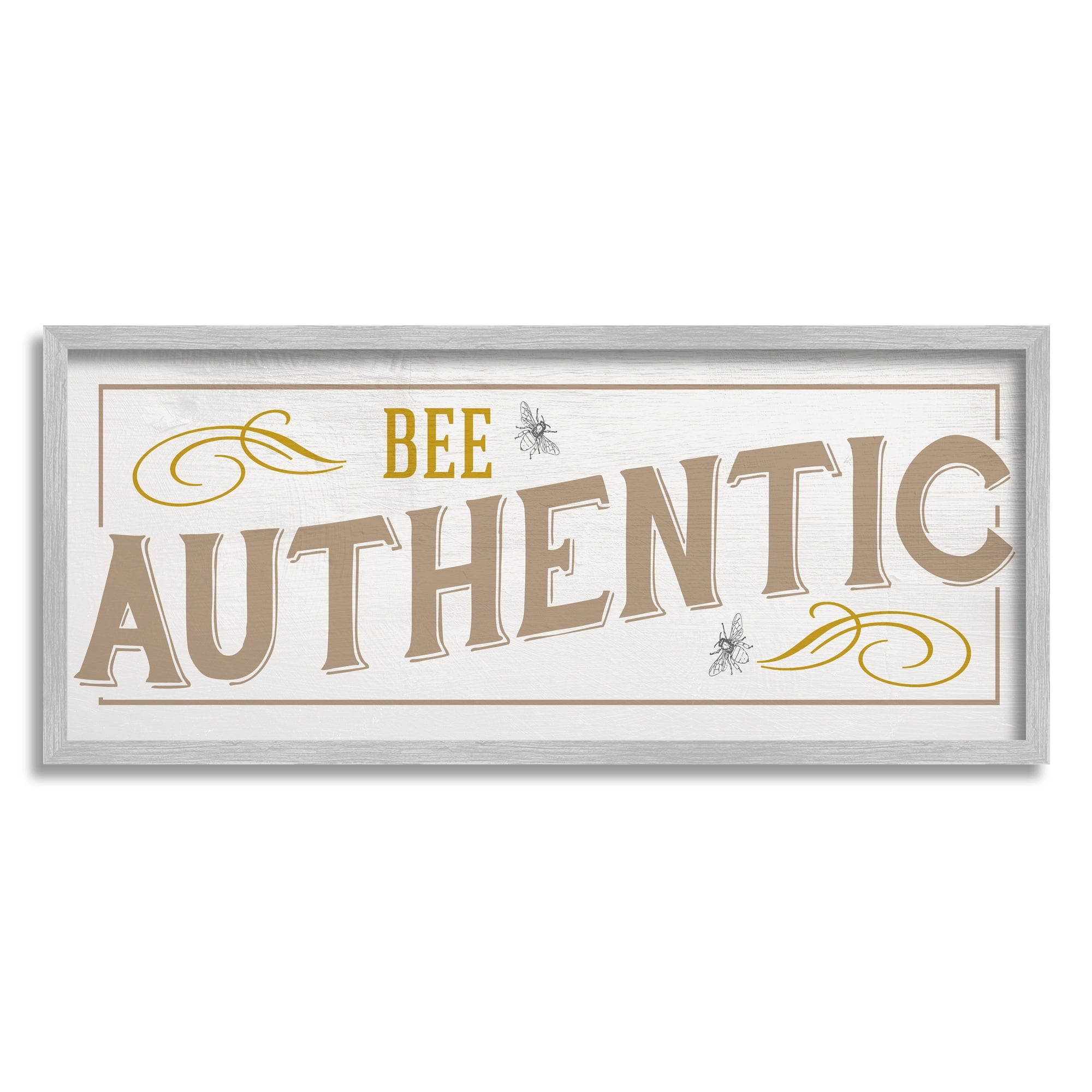 Stupell Industries Vintage Bee Authentic Sentiment Insect Pun, 30 x 13,Design by Daphne Polselli
