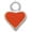 Orange, variant on Silver-tone Mini 2-D Red Heart - Gold Tone Jeremiah 31:3 Everlasting Love Engraved Cross Charm Bracelet, 6.5+1.5" Extender