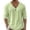 Green, variant on Mens Cotton Linen Shirt Oversize Loose Fit Long Sleeve Deep V Neck Summer Pullovers Lightweight Breathable Shirt White 2XL