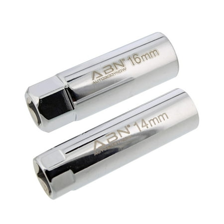 

ABN 3/8 IN Dr 14mm 16mm Metric Spark Plug Socket Set Thin Wall 12 Pt with Clips