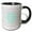 Black/White, variant on 3drose, Letter E Grey and White Chevron with Mint Monogram Personal Initial E, 11oz Two-tone Red Mug