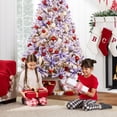thumbnail image 5 of Best Choice Products 9ft Pre-Lit Lavender Christmas Pine Tree w/ Flocked Branches, 900 Warm-White Lights, 5 of 8