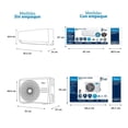 thumbnail image 3 of Minisplit Midea On Off Solo Frío 1 Tonelada 12,000BTU's 220V, 3 of 4