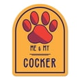 thumbnail image 1 of Me and My Cocker Window Shaped Magnet, 1 of 3