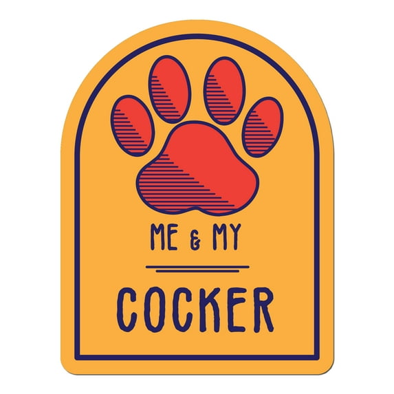 Me and My Cocker Window Shaped Magnet
