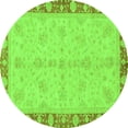 thumbnail image 1 of Ahgly Company Indoor Round Abstract Green Modern Area Rugs, 4' Round, 1 of 4