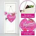 thumbnail image 6 of Valentines Day Heart Door Sign, Love Red Pink Heart Wooden Sign, Happy Valentines Day Decor for Front Door, Hearts Pattern Wood Wall Hanging Heart Sign with Plaid Bow Home Decorations, 6 of 8