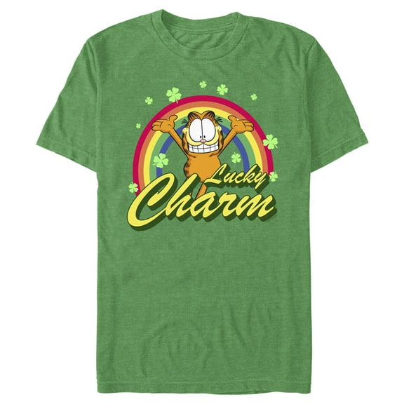 Men's Garfield St. Patrick's Day Lucky Charm Graphic T-Shirt