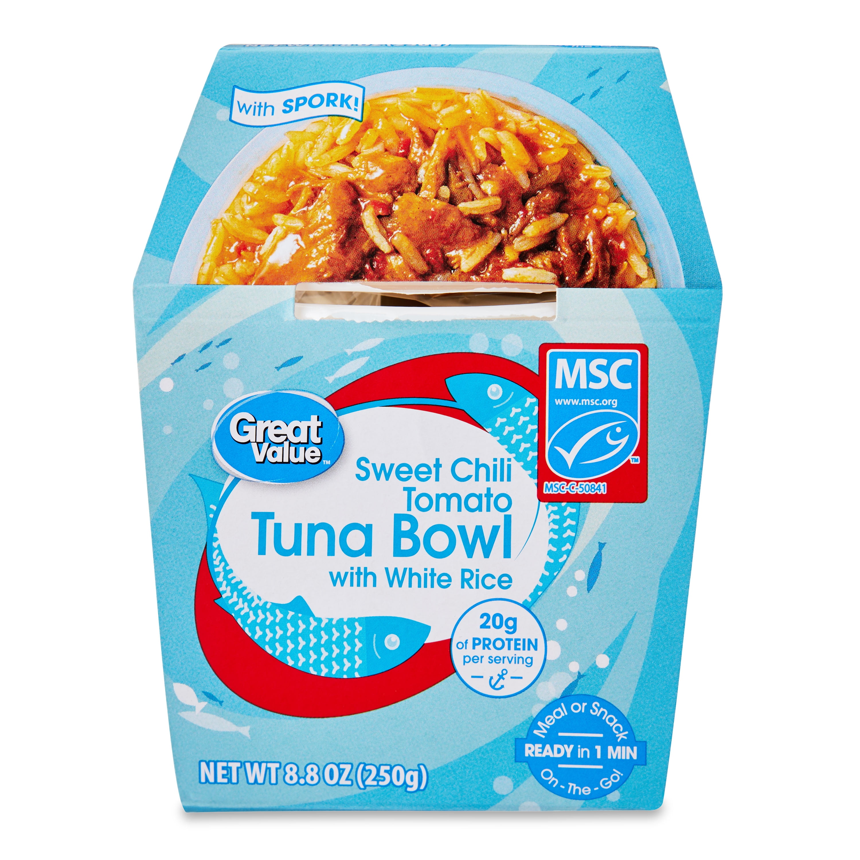 Great Value Sweet Chili Tomato Tuna Rice Bowl, 8.8 oz