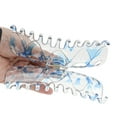 thumbnail image 5 of Unique Bargains 1 Pc Fashion Corrugated Edge Hair Clips Hairdo Clip Clear Blue, 5 of 5