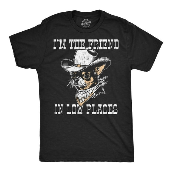 Mens Funny T Shirts Im The Friend In Low Places Sarcastic Graphic Novelty Tee For Men Graphic Tees