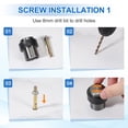 thumbnail image 3 of 3Set Round Door Stoppers, 80mm Stainless Steel Door Stop Doorstop Wedge Metal Cylinder Self Adhesive with Screw for Bottom of Door Floor Inside, Bronze, 3 of 6