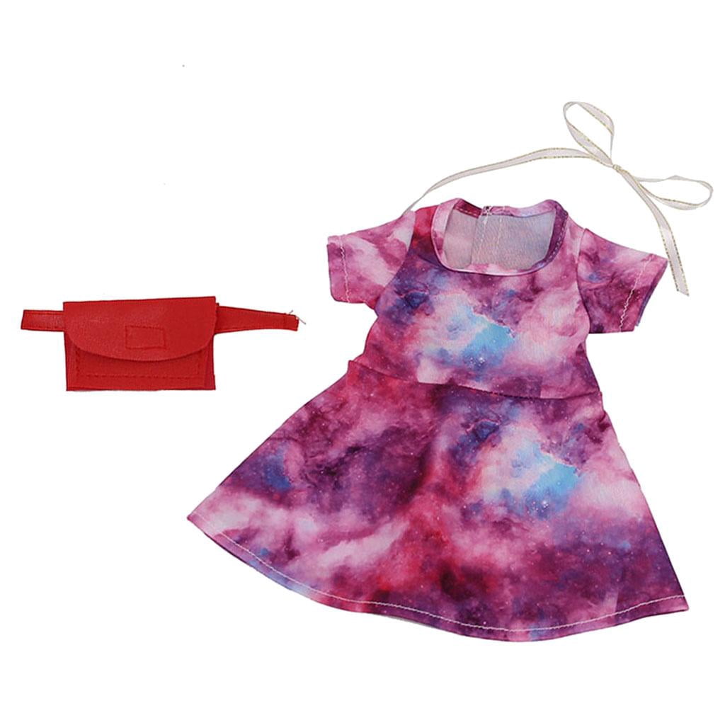 Vestido Arcoíris Para Muñecas De 18 Pulgadas (43-46 Cm) – Atuendo Casual Con Elástico, Fácil De Poner, Regalo Ideal Para Niñas