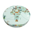 thumbnail image 1 of Balery World Travel Map Fundas de asiento para taburete de bar redondo de tela de terciopelo ajustables que protegen de arañazos y manchas para sillas de 14 a 17 pulgadas.-12 inch, 1 of 7