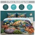 thumbnail image 6 of 3PCS Ocean World Turtle Duvet Cover Set Twin, 1 Duvet Cover And 2 Pillowcase, Duvet Cover for Kids Girls Boys And Teens, 6 of 6