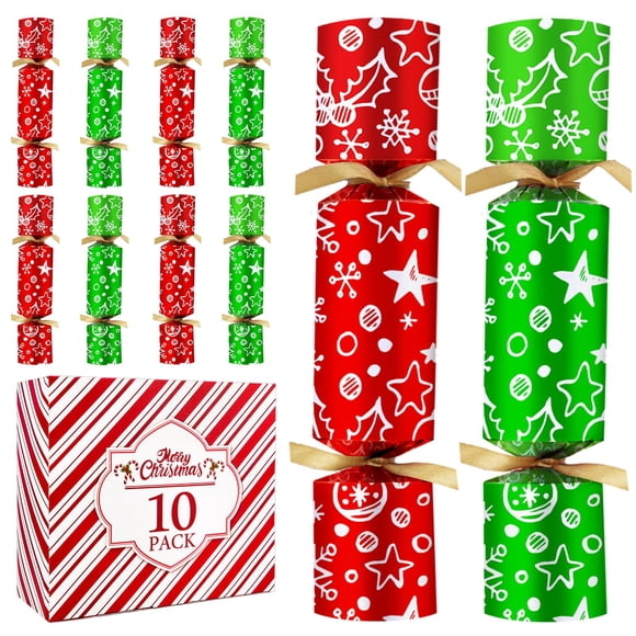 Set de 10 regalos de mesa para fiestas navideñas sin broches con sombreros y chistes