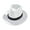 White, variant on Band Decor Flat Dome Straw Hat Folding Thin Non-stuffy Anti-UV Men Big Brim Sunscreen Jazz Hat Accessories ,Gift
