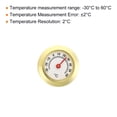 thumbnail image 3 of Uxcell 1.1" Mini Indoor Outdoor Thermometer Round Temperature Monitor Room Gauge, Gold 2 Pack, 3 of 5