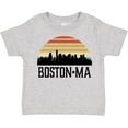 thumbnail image 3 of Inktastic Boston Massachusetts Skyline Sunset Boys or Girls Toddler T-Shirt, 3 of 5