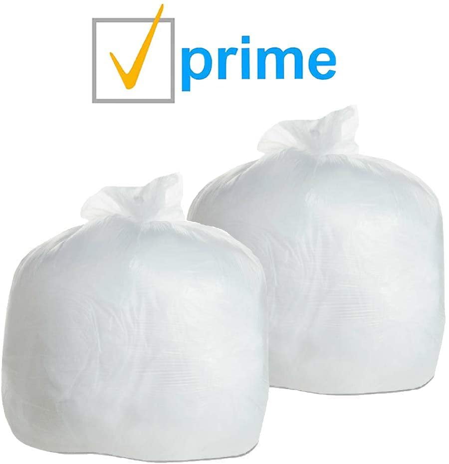 Drawstring High Density Can Liner Trash Bags 13 Gallon, 0.8 mil -  Post-Consumer Waste Safe and Tear-Resistant 100 pcs x 2pack 24″ x 27″