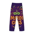 thumbnail image 5 of Goofa Mardi Gras2 Printed Soft Pajama Pants for Men, Wide Leg Comfy Casual Lounge Yoga Pants-Small, 5 of 9