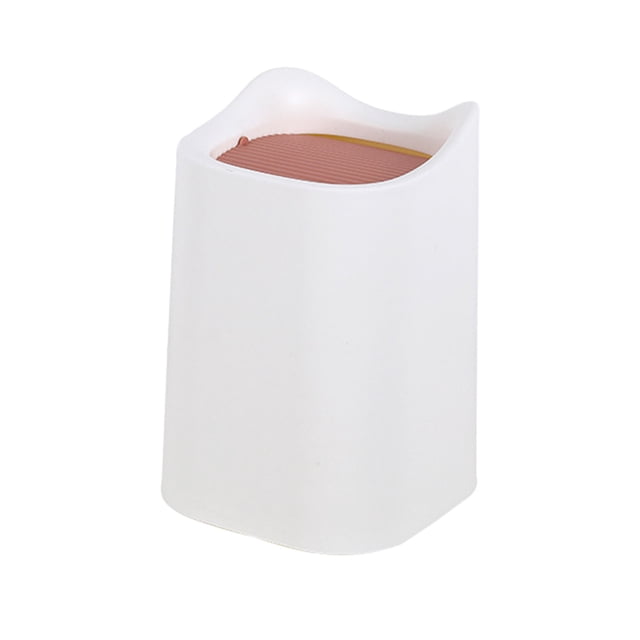 Advancent Cubo de basura simple y a la moda Tubo interior conveniente para desechar fácilmente la basura Simple y a la moda Suministros de limpieza para el hogar Cubierta de batido blanca