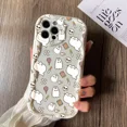 thumbnail image 3 of Funda de teléfono con diseño de gato Pusheens para iPhone, carcasa suave de onda cremosa 3D para modelos 16, 15, 14 Plus, 13, 12 Mini, 11 Pro Max, X, Xs, XR, 7, 8, 3 of 5