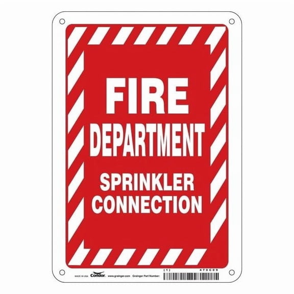 Condor Safety Sign,10 in x 7 in,Polyethylene 470C09