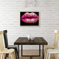 thumbnail image 3 of Nawypu  Black and Pink Lips Canvas Wall Art Fashion and Glam Poster Sexy Red Lip Picture Gallery Wrap for Bathroom Bedroom Makeup Room Wall Decor, 3 of 5