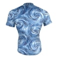 thumbnail image 4 of joogoo Swirls Tie Dye Blue Pattern Men's Cycling Jerseys Mountain Bike Short Sleeve Tops M, 4 of 7