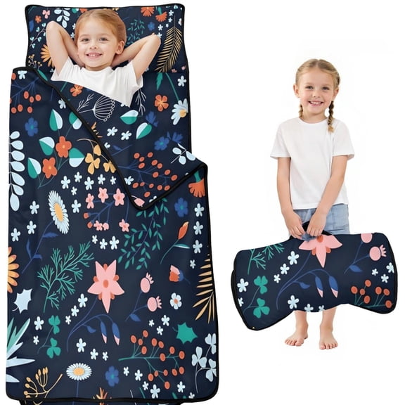 Pioneer Flower Floral Print Pattern Toddler Nap Mats for Kids Preschool,Sleeping Mat Bag or Kids,Toddler Sleeping Bag,Toddler Nap Mat or Daycare