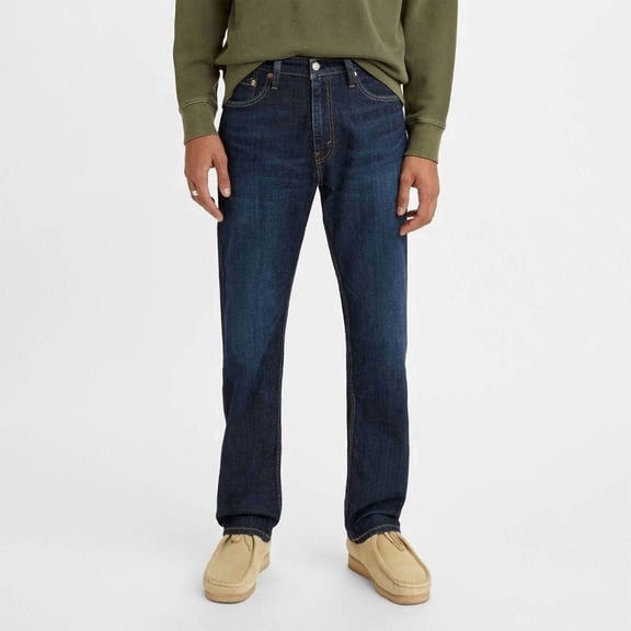 Levi's Men's 505 Regular Fit Stretch Straight Leg Jeans Dark Wash 40W x 30L