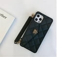 thumbnail image 7 of for iPhone 15 Plus Wallet Case,Crossbody Phone Case with Lanyard Strap Cute Purse Case Flip Credit Card Holder Soft Silicone Girls Lady Handbag Case for iPhone 15 Plus Black, 7 of 7