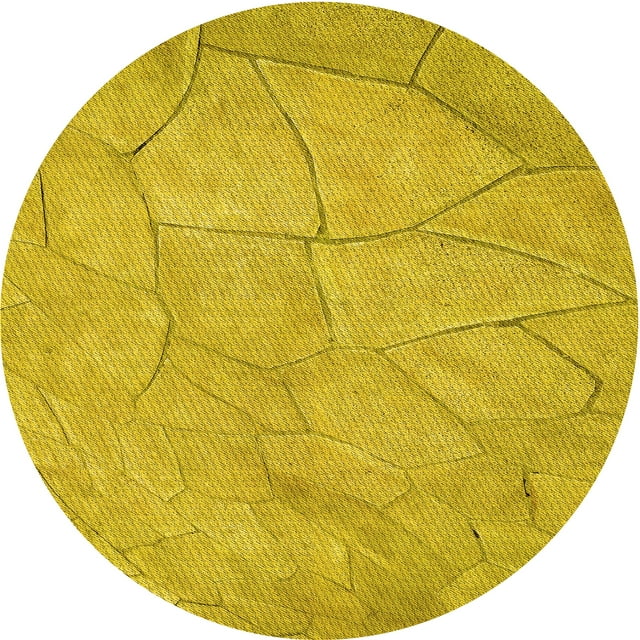 Ahgly Company Tapis Rond Lavable en Machine Intérieur Caramel Brun, 3 Pieds Rond