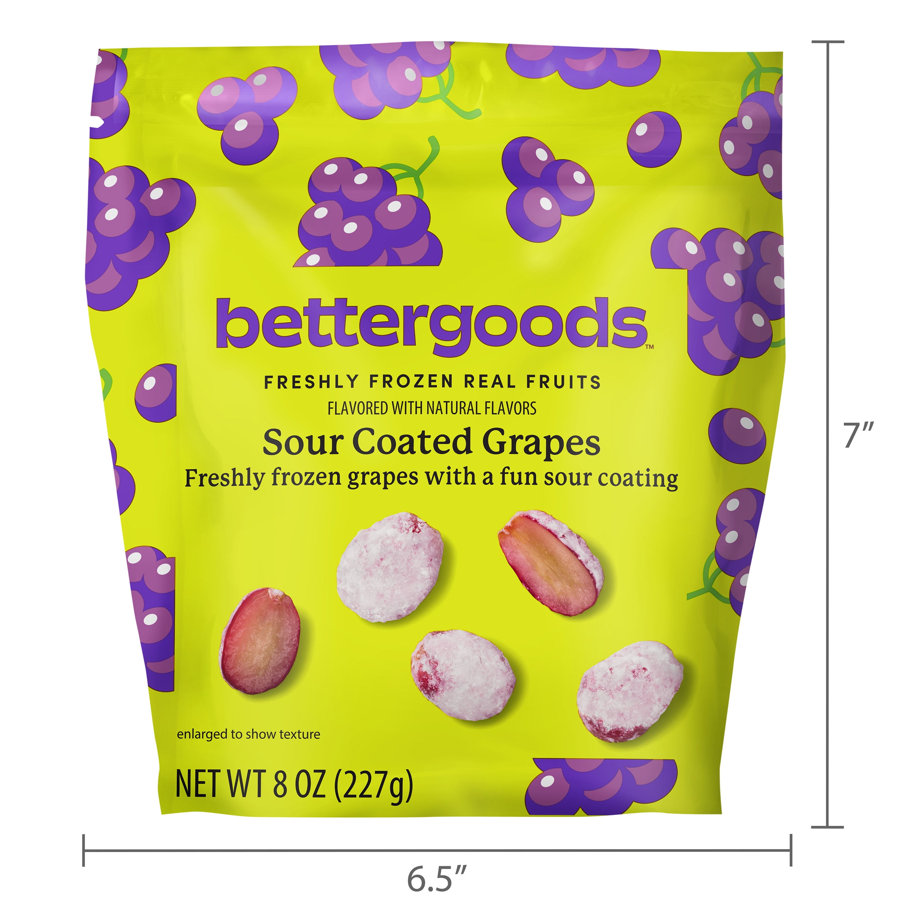 bettergoods Sour Coated Frozen Grapes, 8 oz - Walmart.com