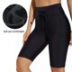 thumbnail image 4 of Pantalones cortos largos para mujer Pantalones cortos de baño de cintura alta con parte inferior sólida Jammer - Negro MFZFUKR BST3000258-3, 4 of 6